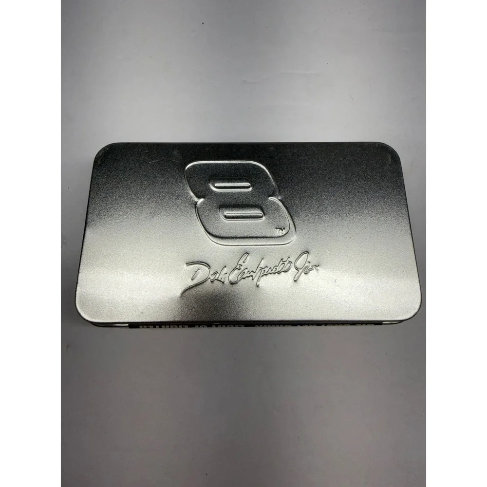Dale Earnhardt Jr NASCAR #8 Die Cast Keychain and Light Up Lighter Gift Set Tin